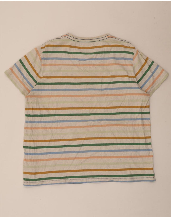Camiseta para hombre Fat Face Top 2XL Algodón a rayas multicolor