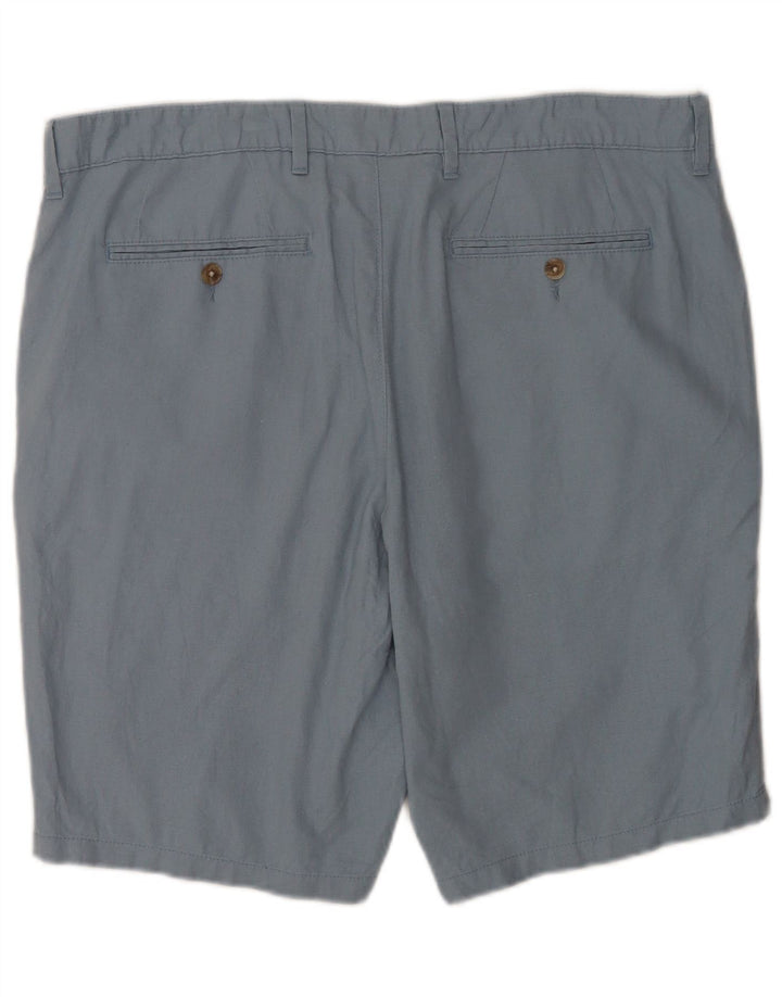 Marks & Spencer Pantalones cortos chinos para hombre W40 XL Lino azul