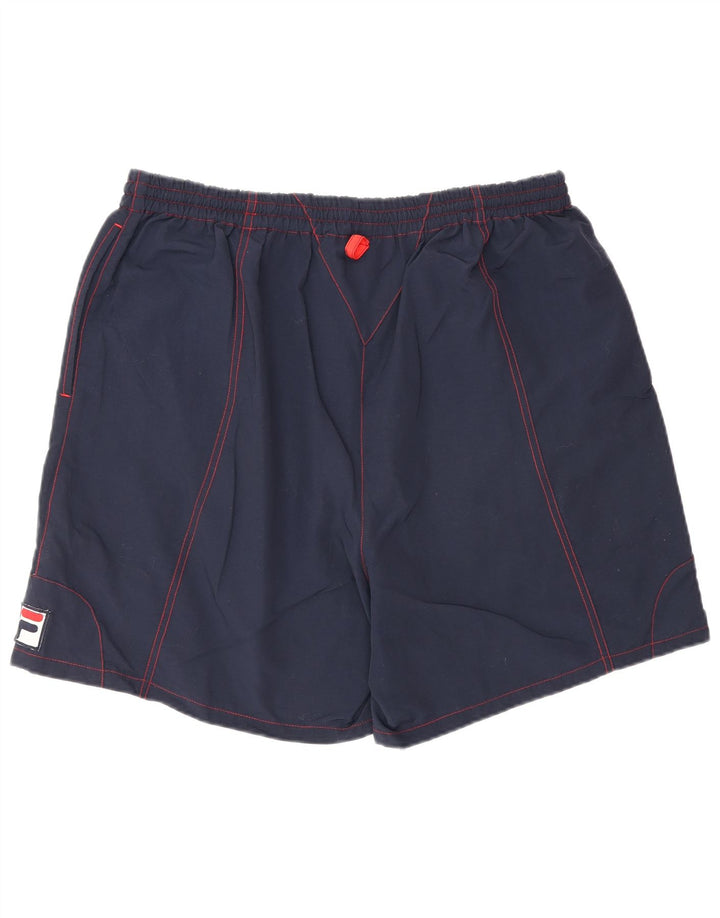Fila Shorts deportivos para hombre XL Nylon azul marino