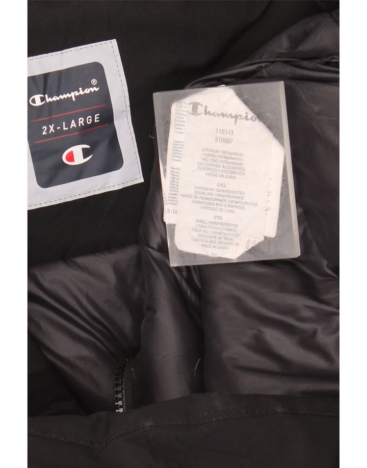 CHAMPION Abrigo con capucha para mujer UK 20 2XL Poliéster negro