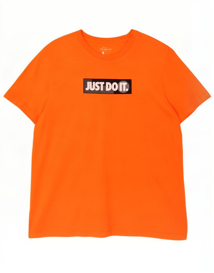 Nike Camiseta gráfica para hombre Top grande de algodón naranja