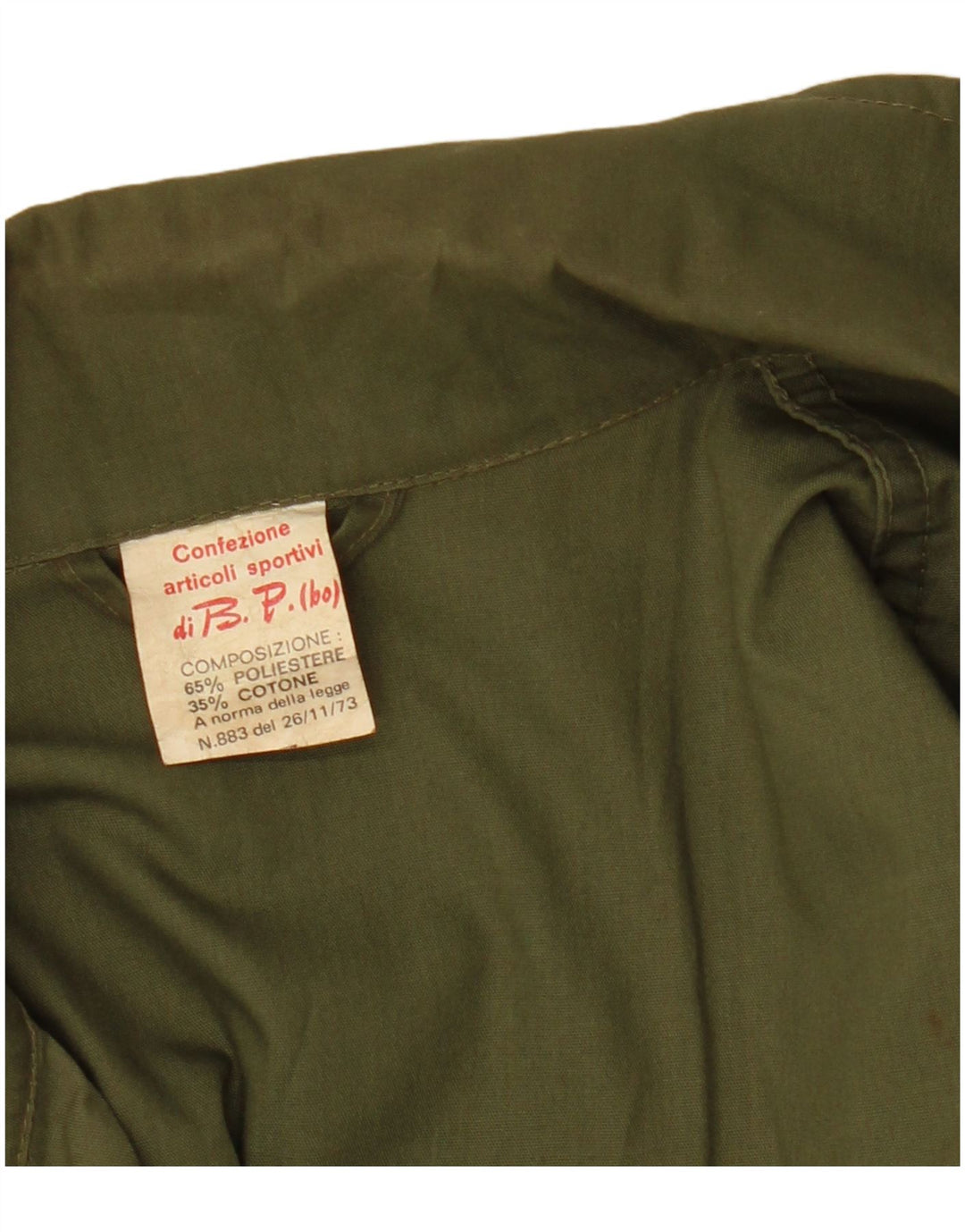 VINTAGE Chaqueta utilitaria para hombre Reino Unido 36 Poliéster caqui pequeño