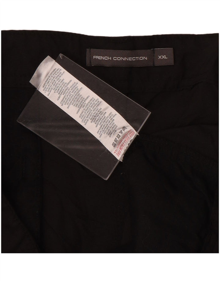 French Connection Pantalones cortos tipo cargo para hombre 2XL W42 Poliamida negra