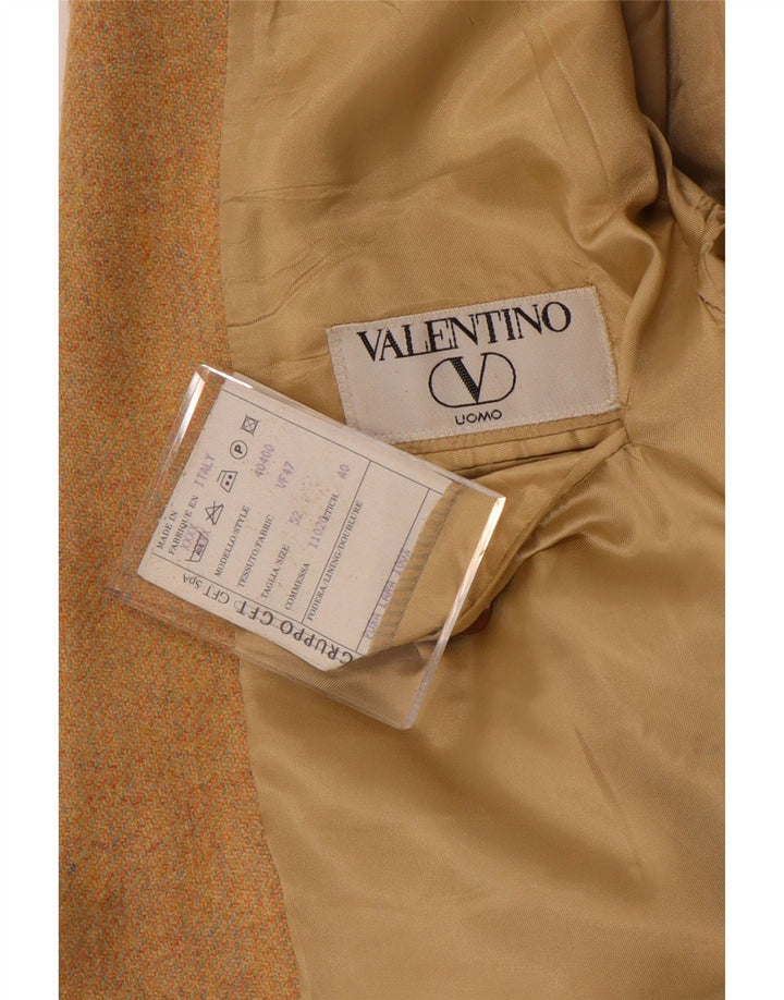VALENTINO Chaqueta blazer de 2 botones para hombre IT 52 XL Lana virgen beige