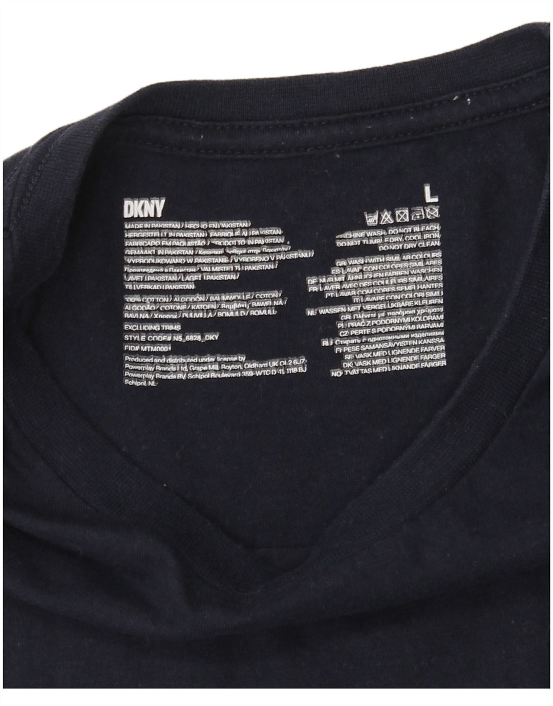 Dkny Camiseta Hombre Top Grande Azul Marino Algodón