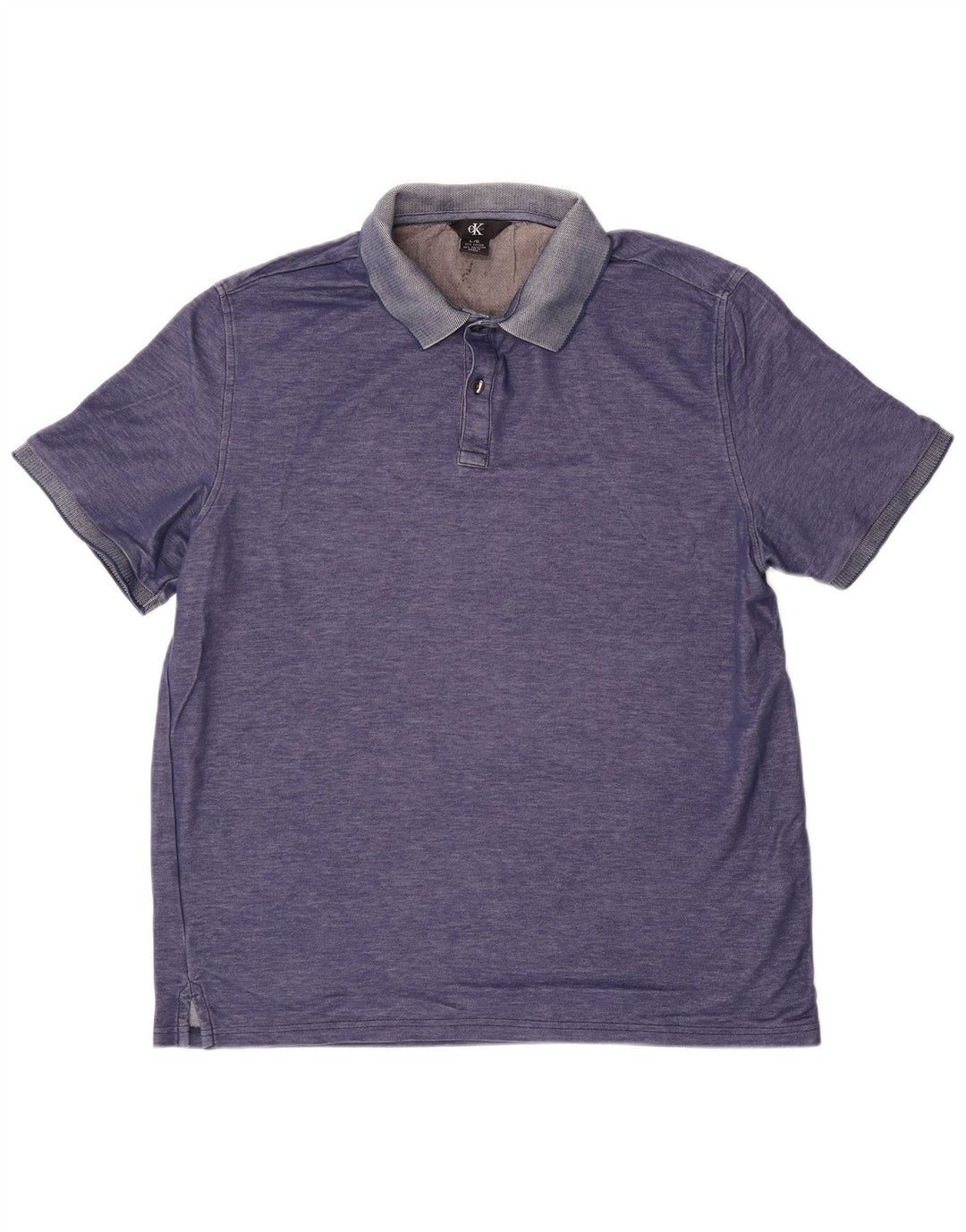 CALVIN KLEIN Polo para hombre grande azul algodón