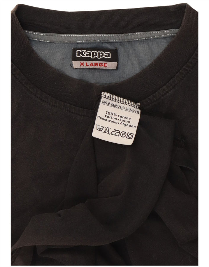 Kappa Hombre Chaleco Top XL Negro Algodón