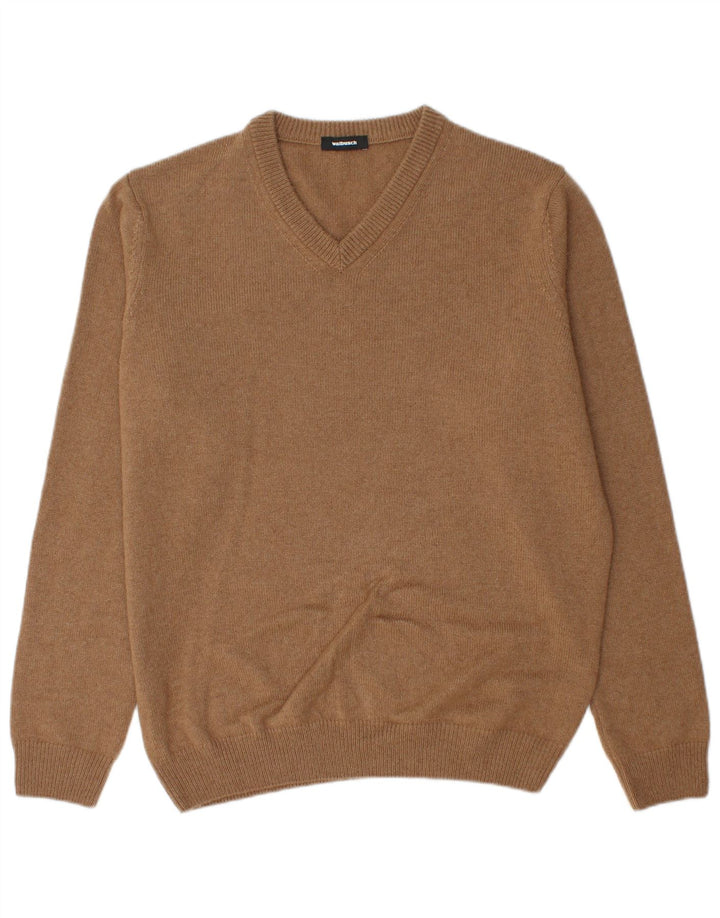 Walbusch Jersey con Cuello en V para Hombre IT 52 Large Brown