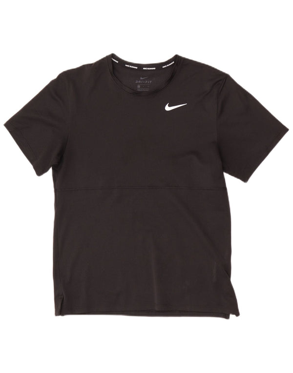 Nike Mujer Dri Fit Camiseta Top UK 10 Small Negro Poliéster