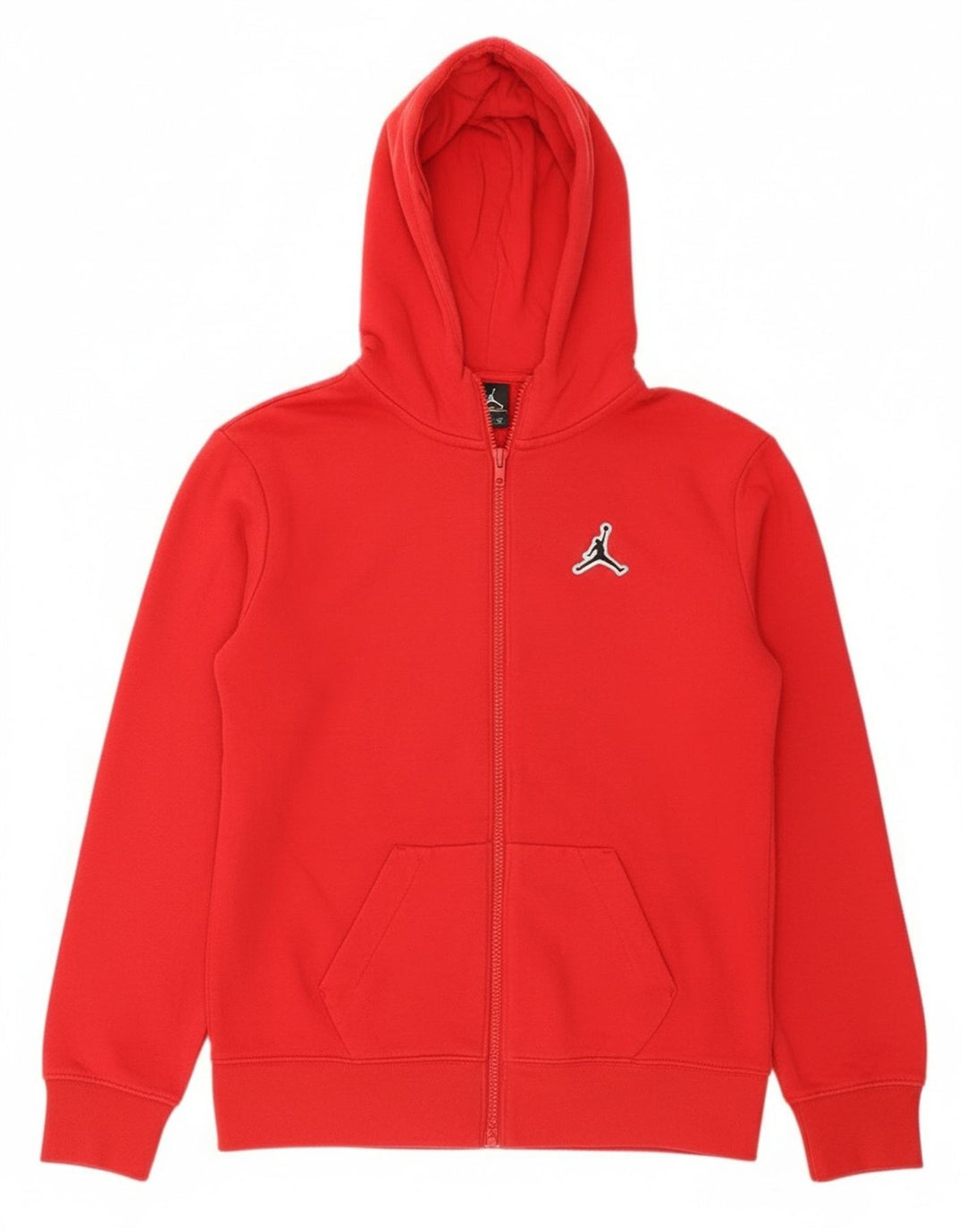 Jordan - Sudadera con capucha y cremallera para niños de 12 a 13 años, talla grande, algodón rojo