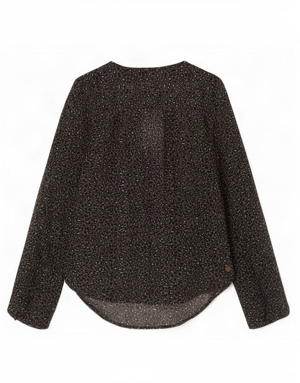 Maison Scotch Blusa pequeña para mujer UK 10 Small Púrpura Estampado animal