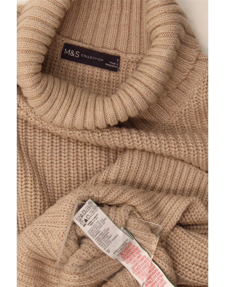 Marks & Spencer Camiseta sin mangas larga de gran tamaño para mujer UK 10 Small Beige