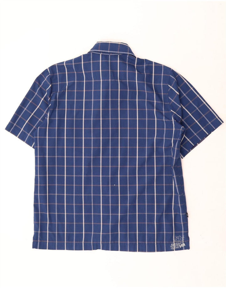Helly Hansen Camisa de manga corta para hombre Poliéster a cuadros azul marino medio
