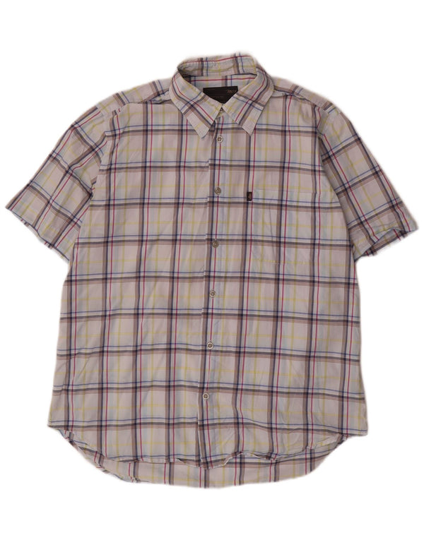 Marlboro Classics Camisa De Manga Corta Para Hombre Algodón A Cuadros Multicolor Grande