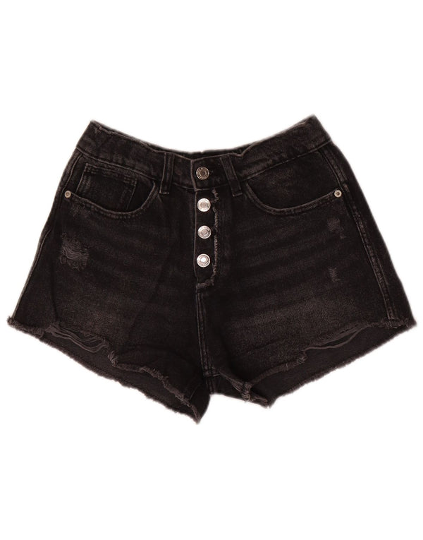 ZARA Shorts vaqueros desgastados para niña 9-10 años W24 Gris