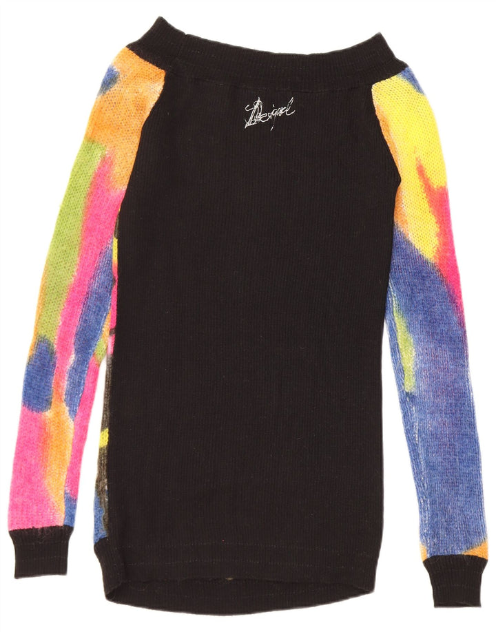 Desigual - Jersey con cuello barco para mujer, talla M, multicolor