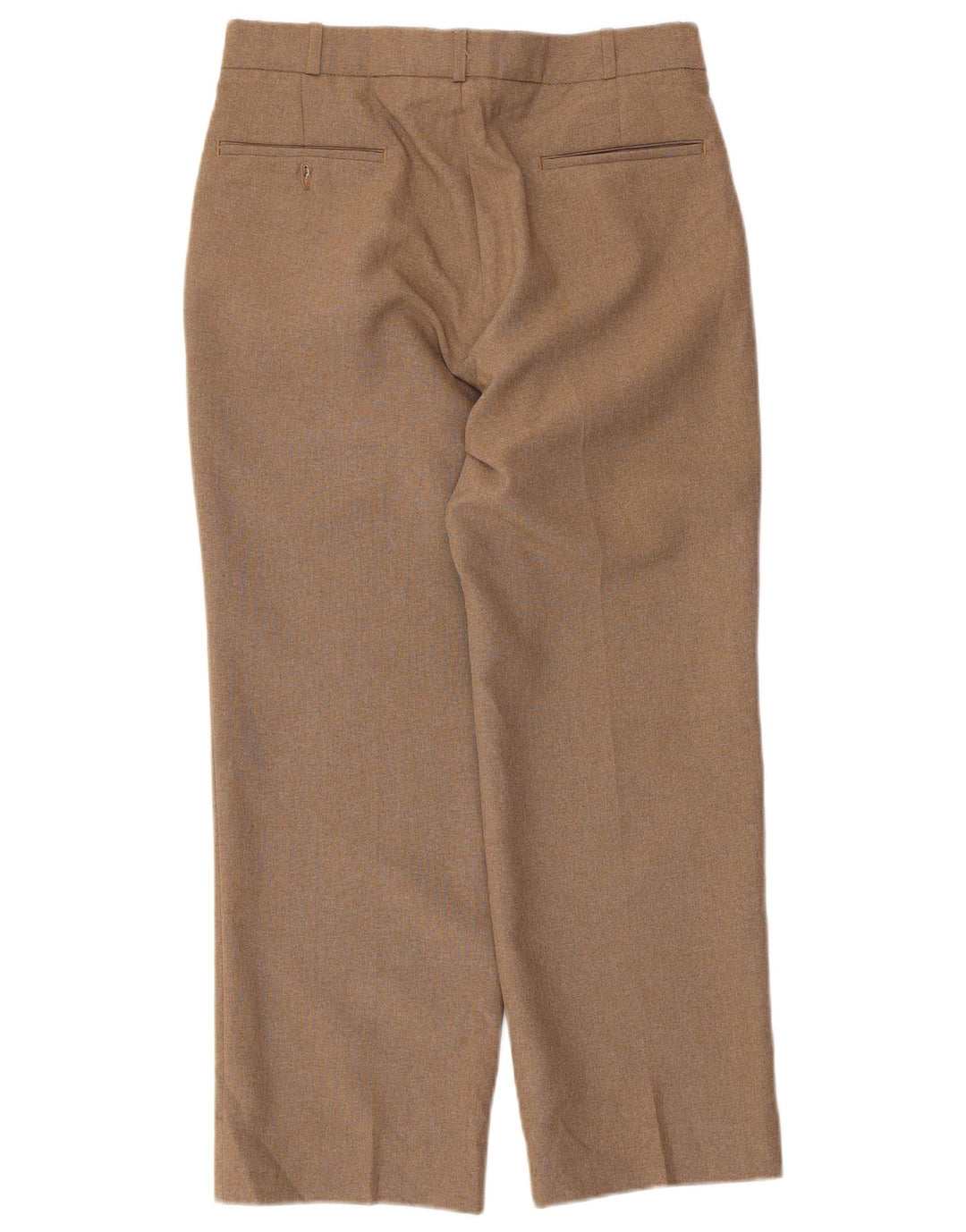 Farah Mujer Pantalones De Traje Rectos Con Pegged W32 L26 Poliéster Beige