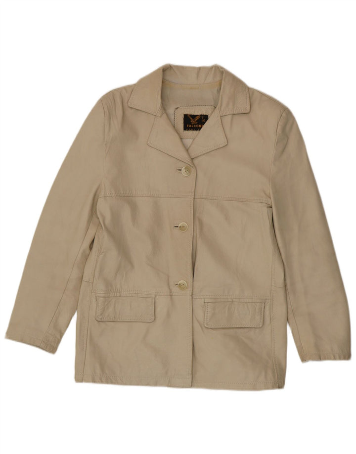 Falconpel Chaqueta tipo blazer de 3 botones para mujer IT 44 Medium Off White
