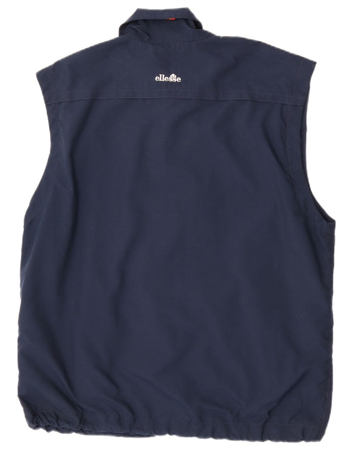 Ellesse - Chaqueta de chándal sin mangas para hombre IT 52 grande azul marino
