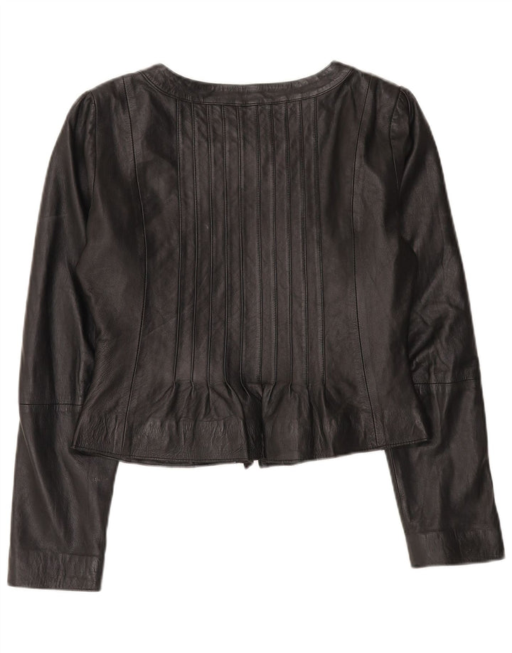 CCDK Chaqueta de cuero para mujer EU 40 Mediana Piel de cordero negra