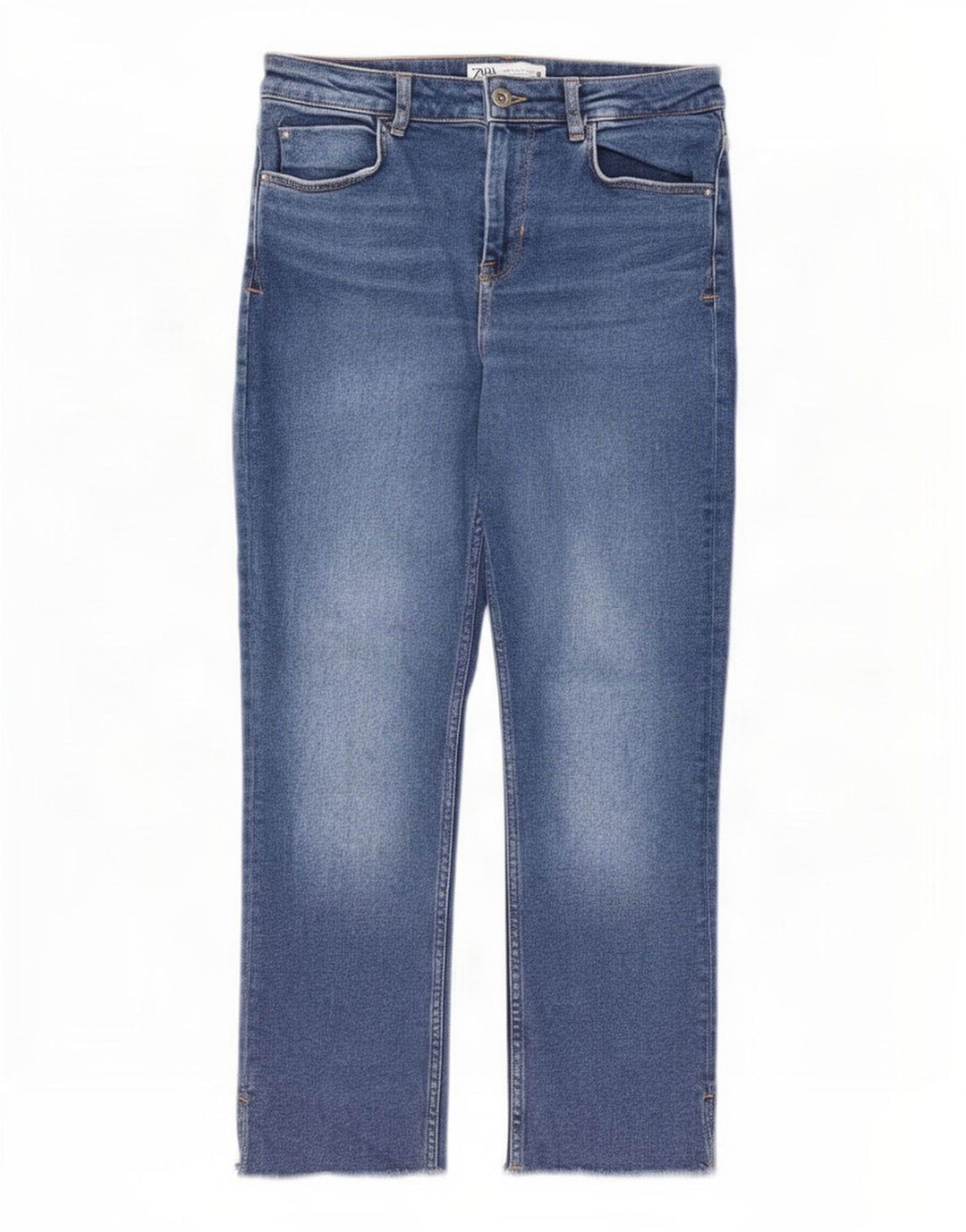 Zara Jeans Rectos Mujer EU 40 Medium W30 L26 Azul