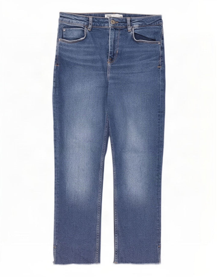 Zara Jeans Rectos Mujer EU 40 Medium W30 L26 Azul