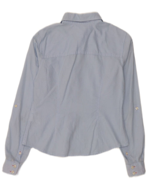 Tommy Hilfiger Camisa para mujer US 4 Pequeño Algodón Azul