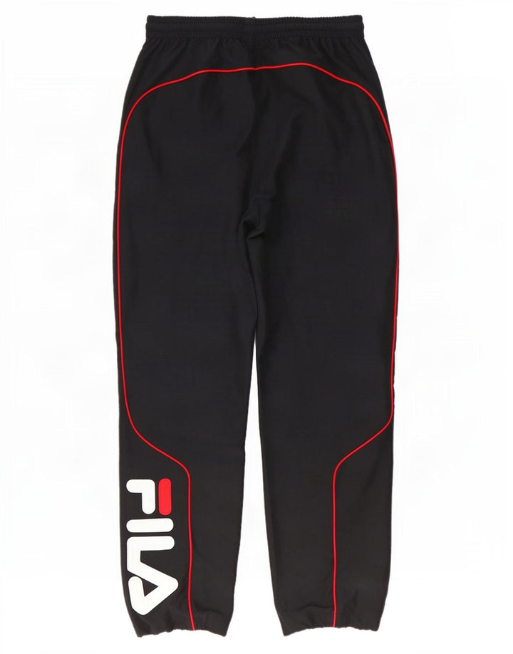 Fila Hombre Pantalones De Chándal Gráfico Joggers Mediano Poliéster Negro