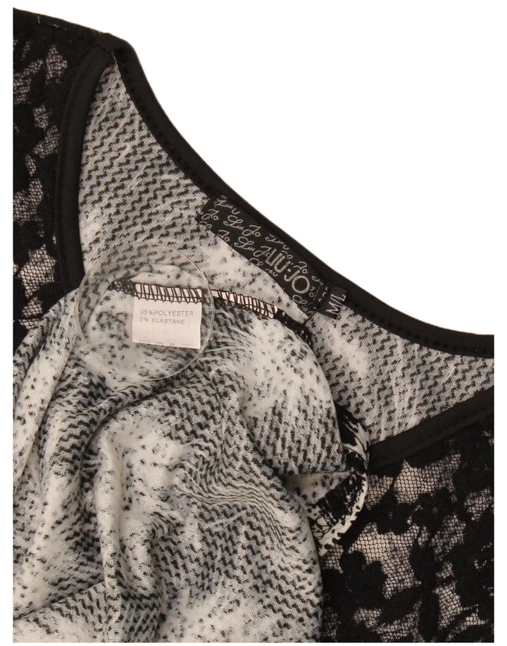 Liu Jo Vestido tubo para mujer UK 42 Mediano Poliéster floral negro