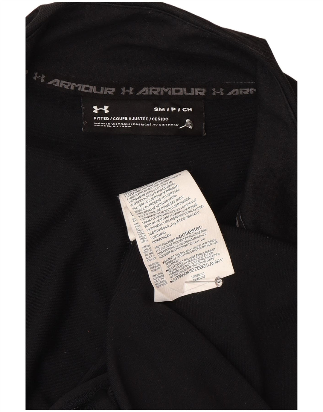 Under Armour Chaqueta de chándal ajustada con gráfico ajustado para hombre Poliéster negro pequeño