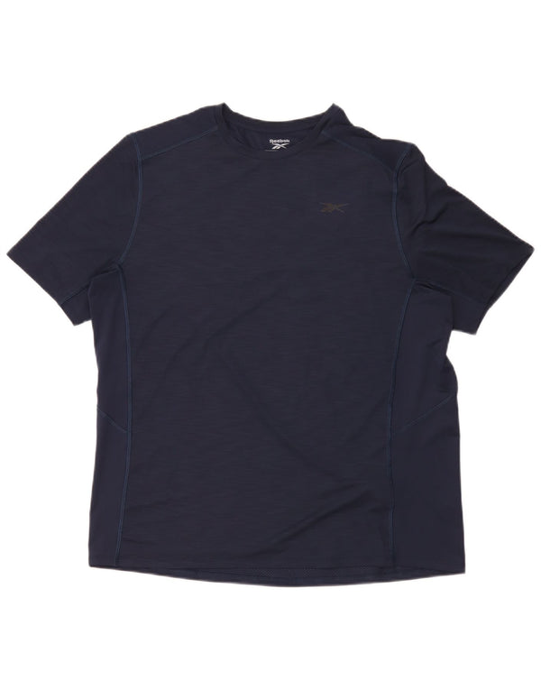 Camiseta Reebok Hombre Top Large Azul Marino Poliéster