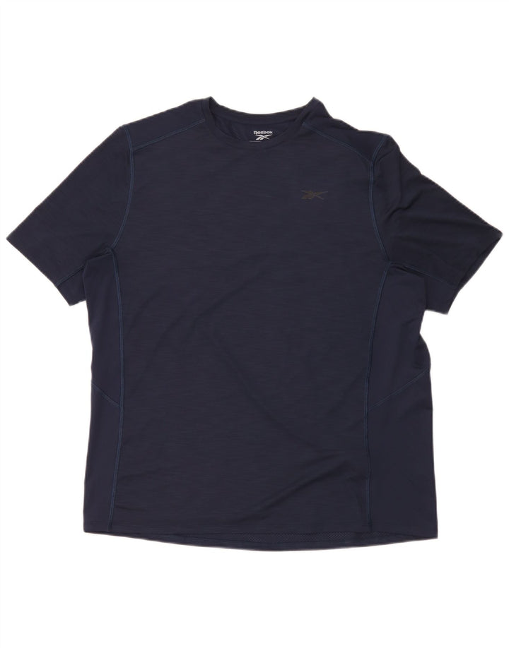Camiseta Reebok Hombre Top Large Azul Marino Poliéster