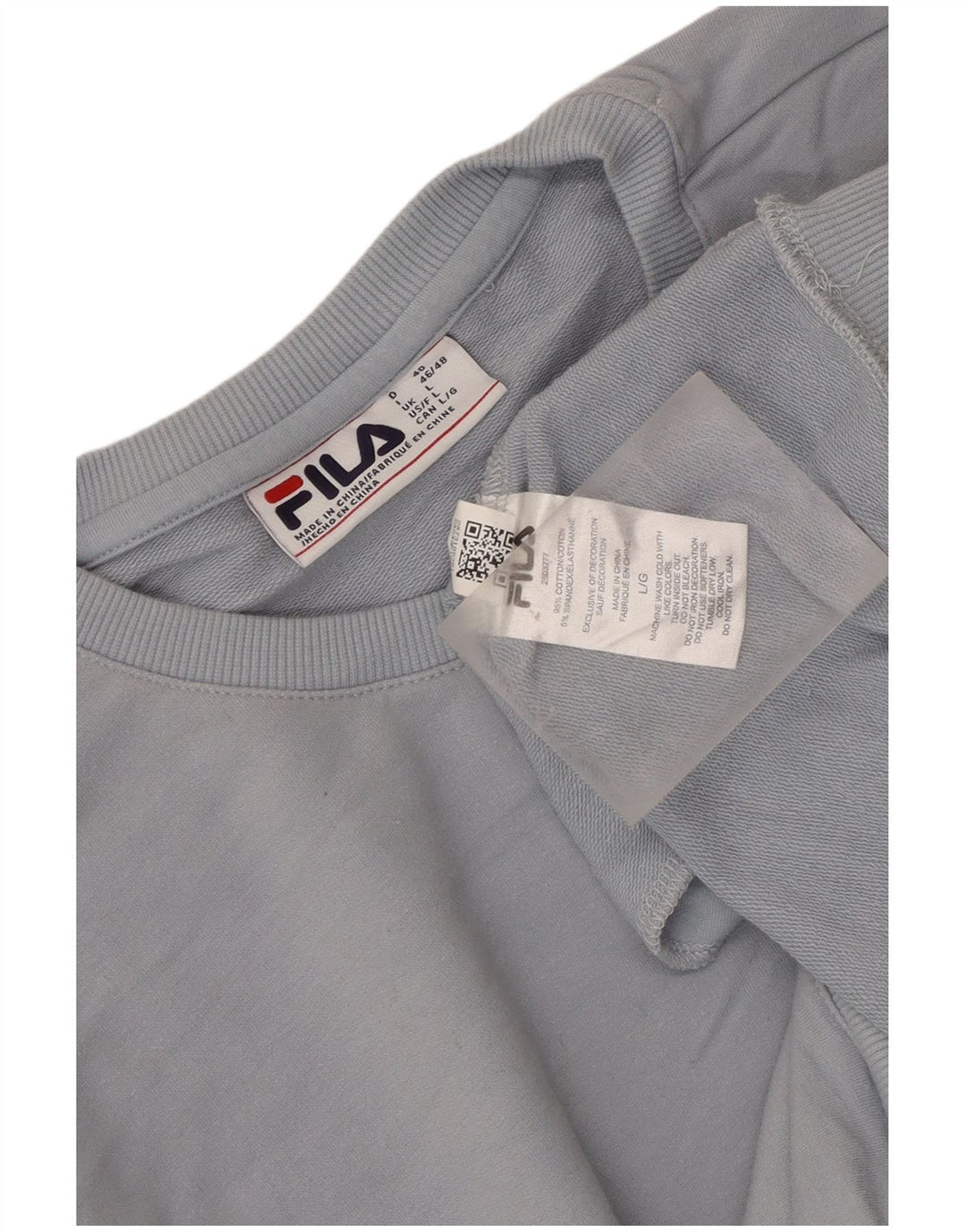 Fila - Sudadera para mujer, talla 40, talla grande, algodón azul