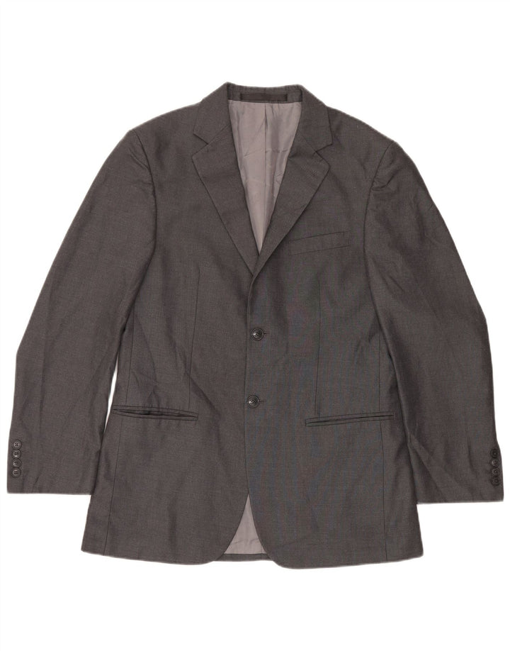 Marks & Spencer Chaqueta tipo blazer de 2 botones para hombre UK 38 Poliéster gris medio