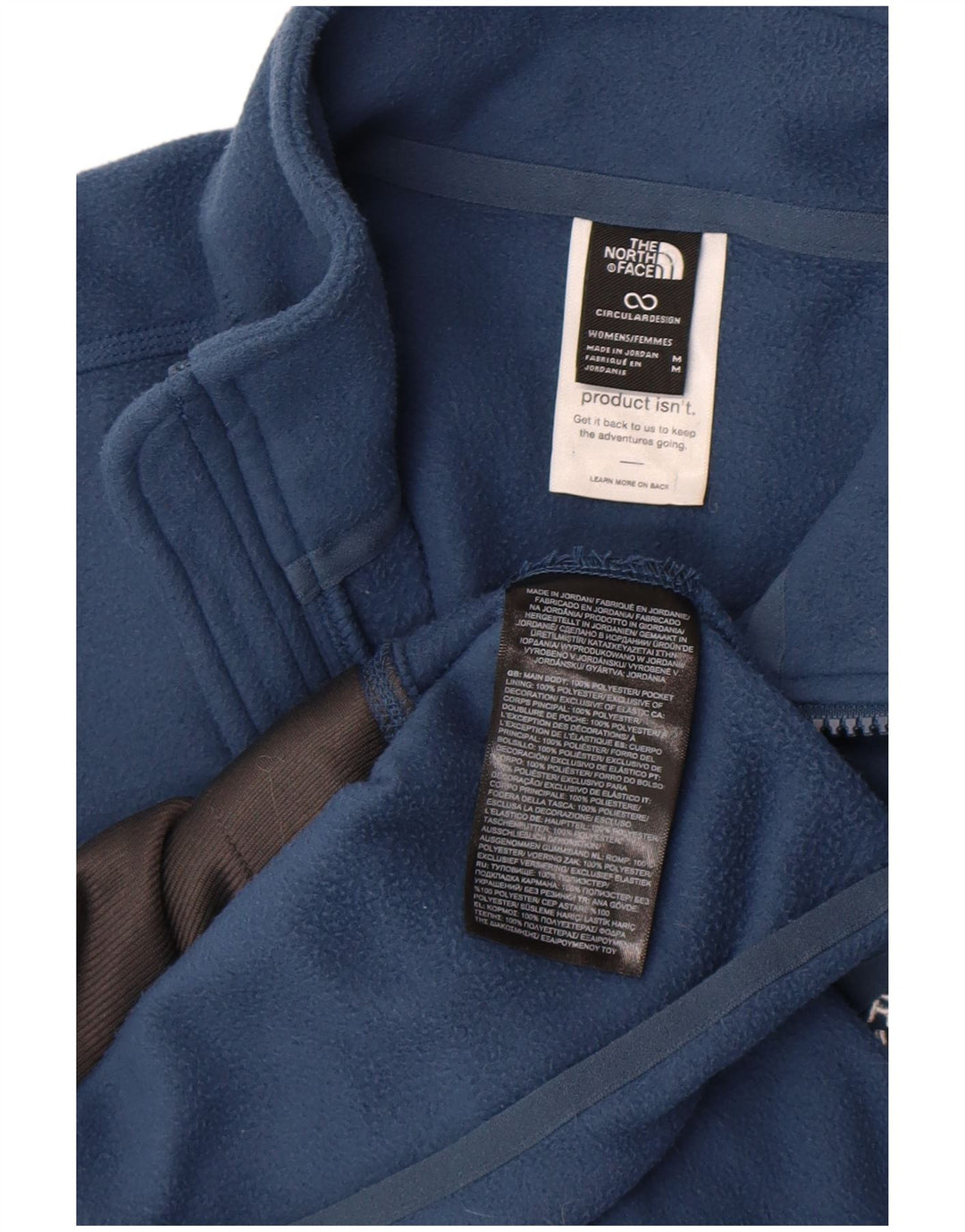 The North Face Chaqueta polar con forro para mujer UK 44 Poliéster azul medio