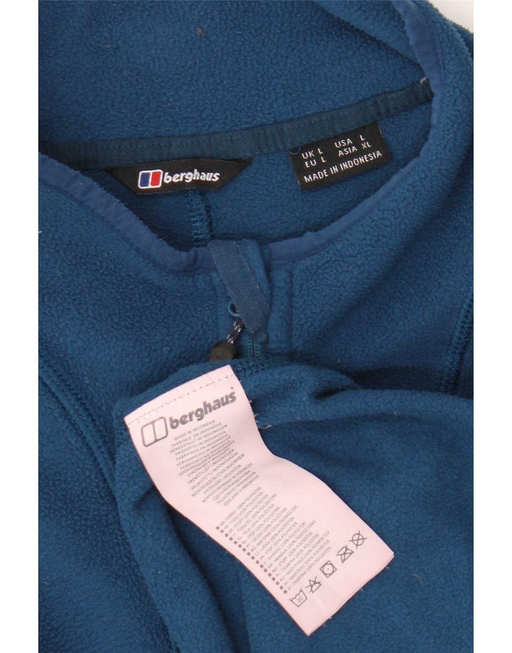 Berghaus Hombre Jersey De Forro Polar Con Cremallera Y Cuello Grande Poliéster Color Block Azul