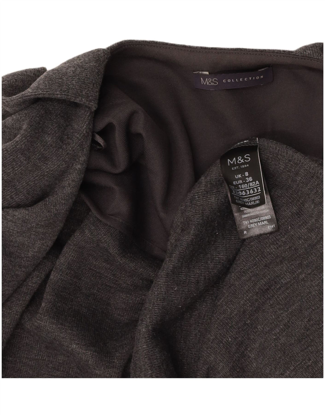 MARKS & SPENCER Suéter tipo cárdigan sin mangas para mujer UK 8 Small Grey