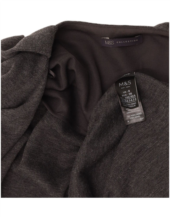 MARKS & SPENCER Suéter tipo cárdigan sin mangas para mujer UK 8 Small Grey