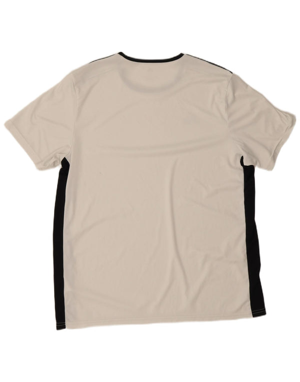 Adidas Hombre Aeroready Camiseta Top XL Blanco Colorblock Poliéster