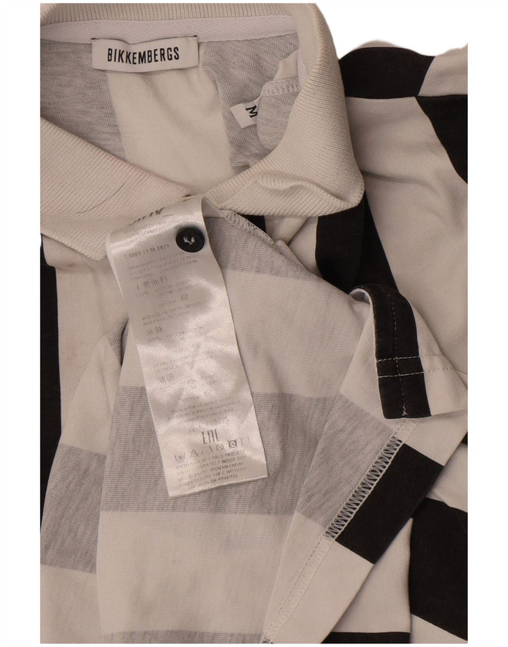 Bikkembergs Polo Hombre Algodón Rayas Blanco Mediano