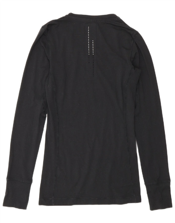 Nike Dri Fit Graphic Top manga larga para hombre XS poliéster negro