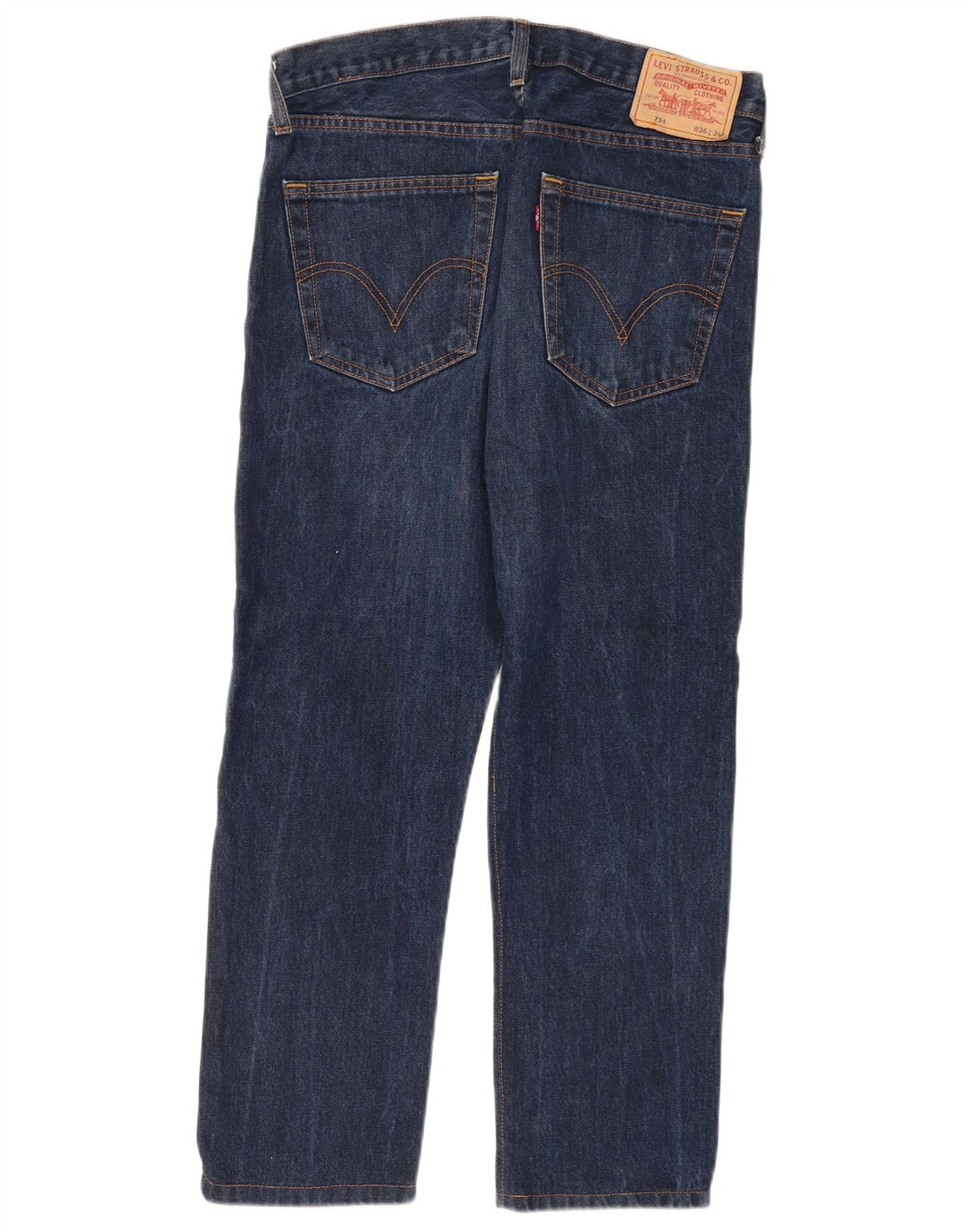 Levi's Jeans rectos recortados 751 para hombre W36 L25 Azul marino