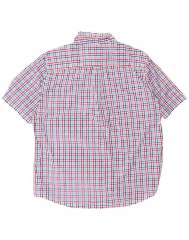 Chaps Camisa de manga corta para hombre de fácil cuidado 2XL Algodón a cuadros multicolor