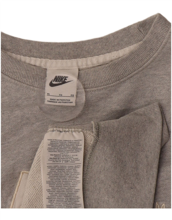 Nike Hombre Graphic Sudadera Jumper XL Gris Algodón