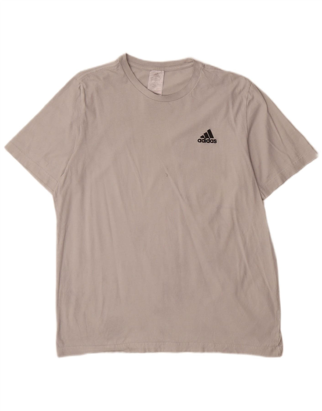 Adidas - Camiseta para hombre, talla grande, algodón blanco