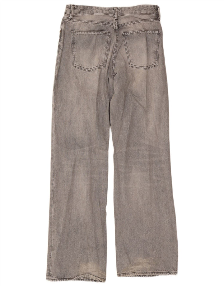Zara Jeans De Pierna Ancha Para Mujer EU 38 Medium W28 L33 Algodón Gris