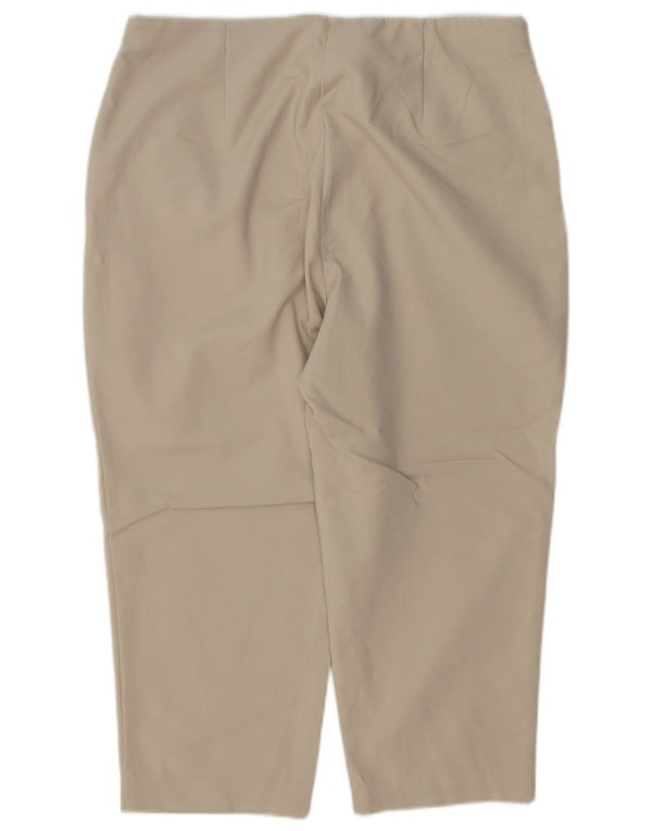 Marks & Spencer Pantalones Capri Rectos para Mujer UK 40 Large W32 L21 Beige