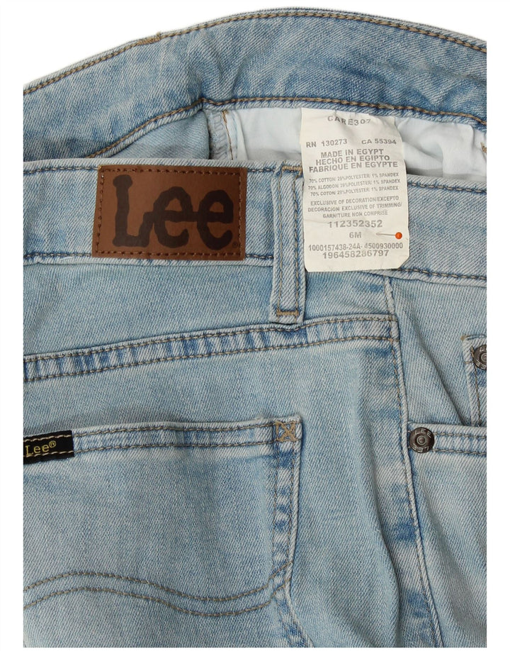 Lee - Pantalones cortos de mezclilla para mujer US 6 mediano W28 algodón azul