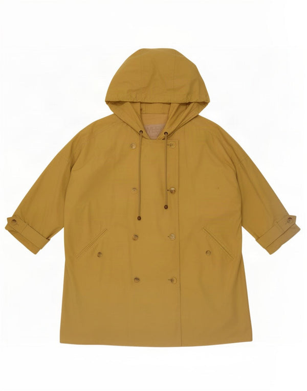 Max Mara - Chubasquero con capucha y manga 3/4 para mujer, talla 40, color amarillo mediano
