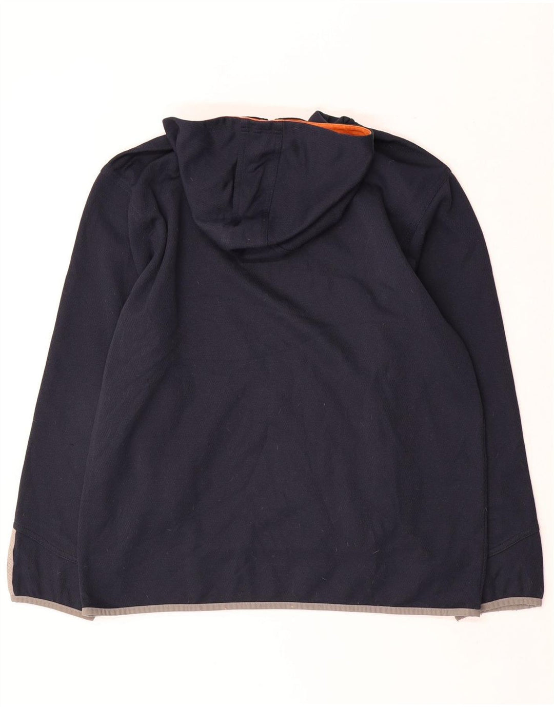 Adidas Hombre Zip Neck Sudadera Con Capucha Jersey Medio Azul Marino Poliéster